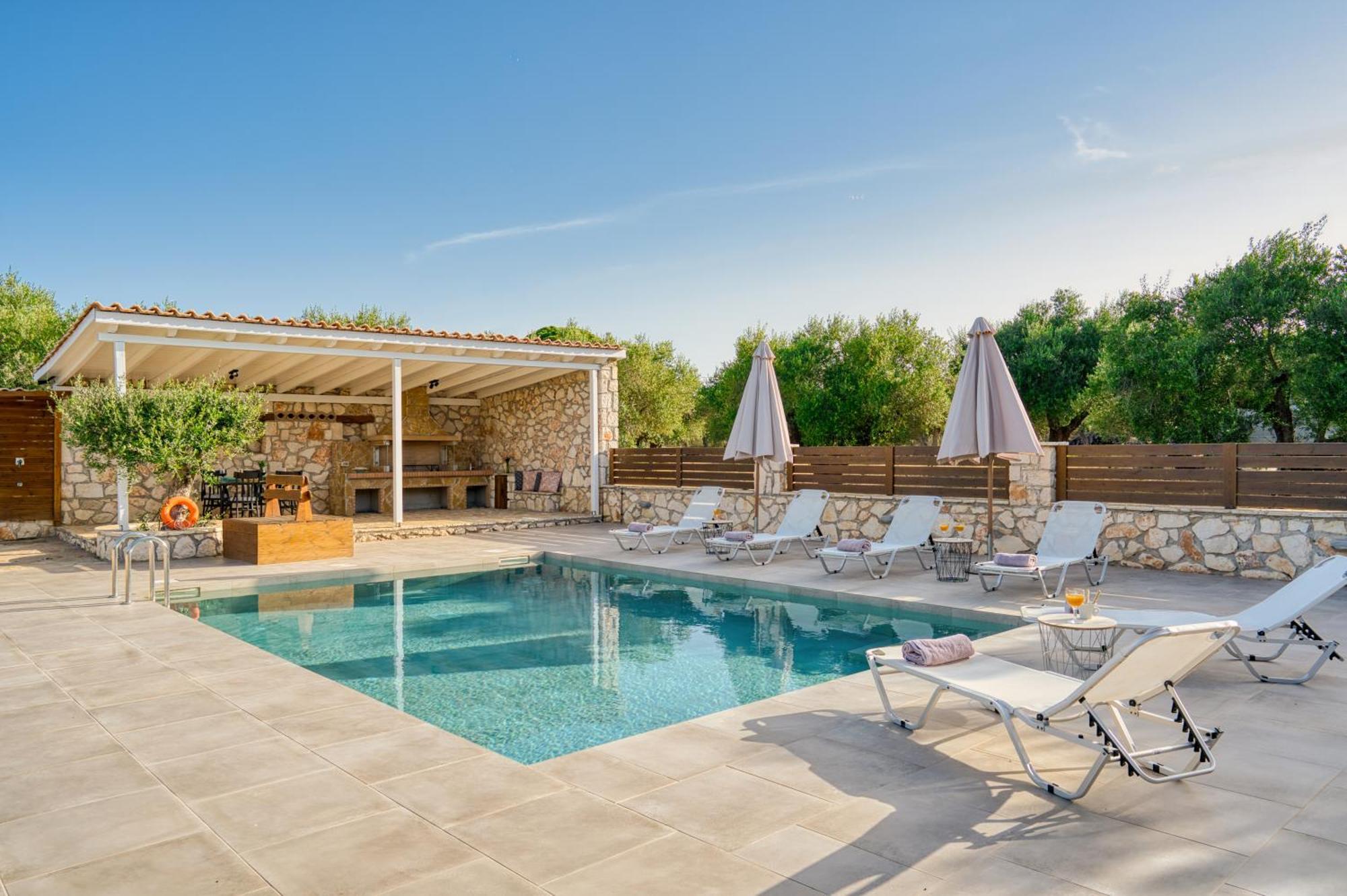 Astarte Villas - Astra Private Villas With Pool Vasilikí Eksteriør bilde
